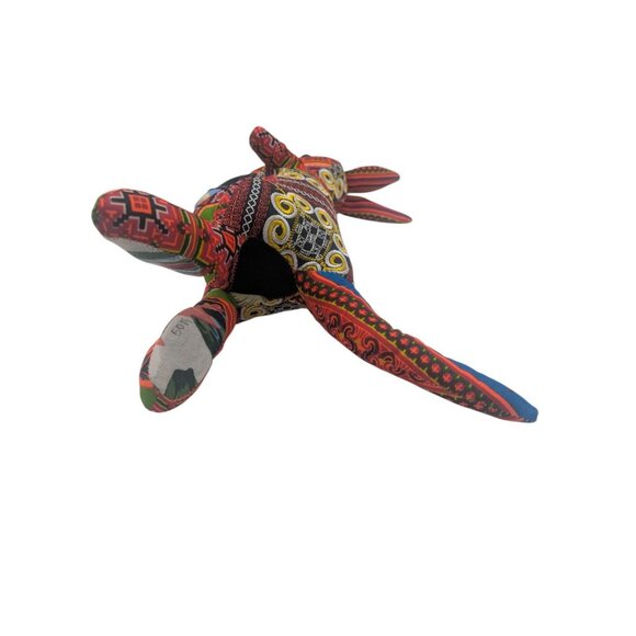 Brocade Handcrafted Multicolor Kangaroo Stuffed Animal With Joey - Picture 4 of 9